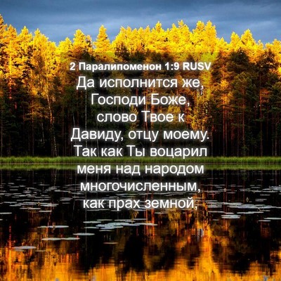 Picture 04 - 2 Паралипоменон 1:9 RUSV - Да исполнится же, Господи - Bible Verse Picture