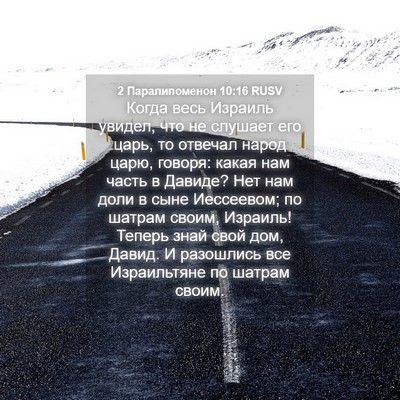 Picture 04 - 2 Паралипоменон 10:16 RUSV - Когда весь Израиль увидел, - Bible Verse Picture
