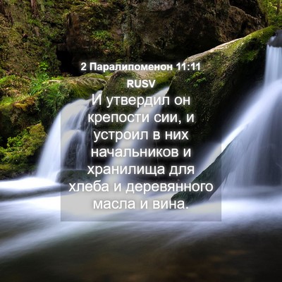 Picture 04 - 2 Паралипоменон 11:11 RUSV - И утвердил он крепости сии, - Bible Verse Picture