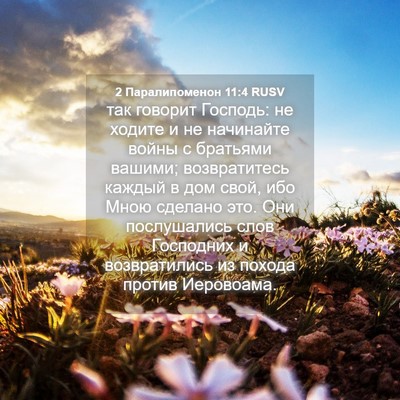 Picture 04 - 2 Паралипоменон 11:4 RUSV - так говорит Господь: не - Bible Verse Picture