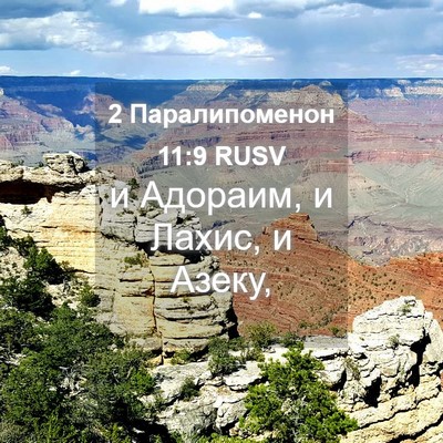 Picture 04 - 2 Паралипоменон 11:9 RUSV - и Адораим, и Лахис, и - Bible Verse Picture