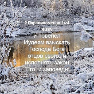 Picture 04 - 2 Паралипоменон 14:4 RUSV - и повелел Иудеям взыскать - Bible Verse Picture