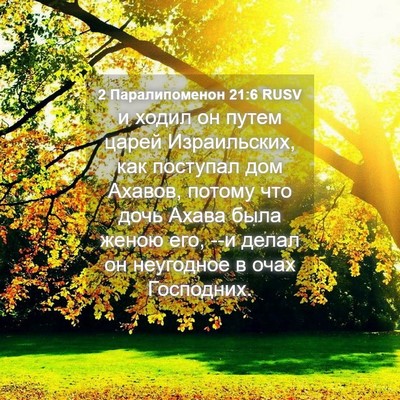 Picture 04 - 2 Паралипоменон 21:6 RUSV - и ходил он путем царей - Bible Verse Picture