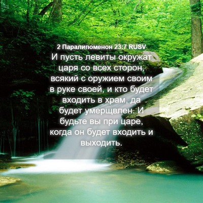 Picture 04 - 2 Паралипоменон 23:7 RUSV - И пусть левиты окружат - Bible Verse Picture