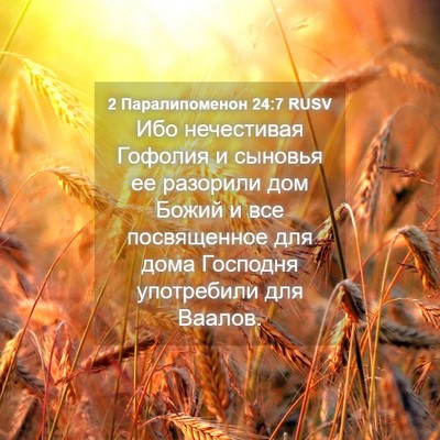 Picture 04 - 2 Паралипоменон 24:7 RUSV - Ибо нечестивая Гофолия и - Bible Verse Picture