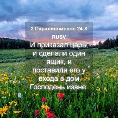 Picture 04 - 2 Паралипоменон 24:8 RUSV - И приказал царь, и сделали - Bible Verse Picture