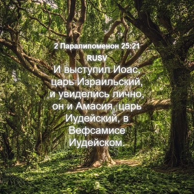 Picture 04 - 2 Паралипоменон 25:21 RUSV - И выступил Иоас, царь - Bible Verse Picture