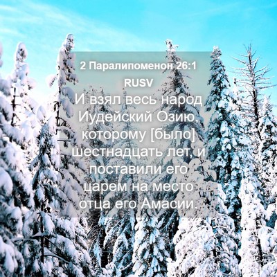 Picture 04 - 2 Паралипоменон 26:1 RUSV - И взял весь народ - Bible Verse Picture