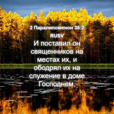Picture 04 - 2 Паралипоменон 35:2 RUSV - И поставил он священников - Bible Verse Picture