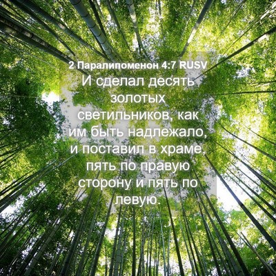 Picture 04 - 2 Паралипоменон 4:7 RUSV - И сделал десять золотых - Bible Verse Picture