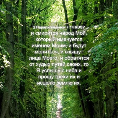 Picture 04 - 2 Паралипоменон 7:14 RUSV - и смирится народ Мой, - Bible Verse Picture