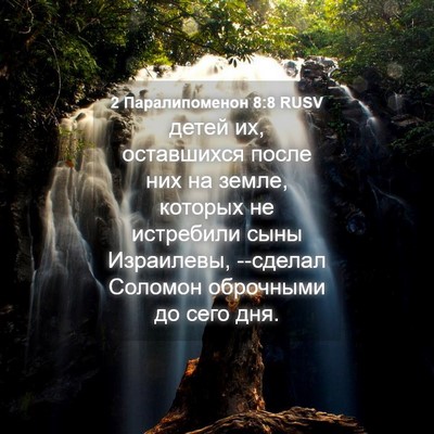 Picture 04 - 2 Паралипоменон 8:8 RUSV - детей их, оставшихся после - Bible Verse Picture