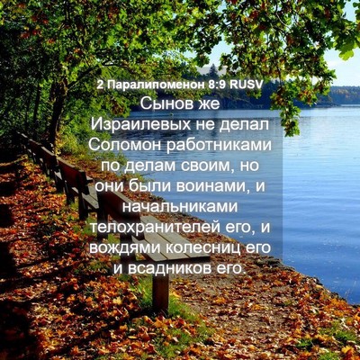 Picture 04 - 2 Паралипоменон 8:9 RUSV - Сынов же Израилевых не - Bible Verse Picture