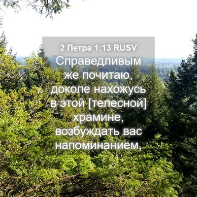 Picture 04 - 2 Петра 1:13 RUSV - Справедливым же почитаю, - Bible Verse Picture