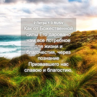 Picture 04 - 2 Петра 1:3 RUSV - Как от Божественной силы - Bible Verse Picture
