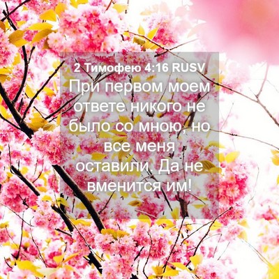 Picture 04 - 2 Тимофею 4:16 RUSV - При первом моем ответе - Bible Verse Picture