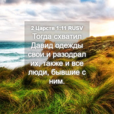Picture 04 - 2 Царств 1:11 RUSV - Тогда схватил Давид одежды - Bible Verse Picture