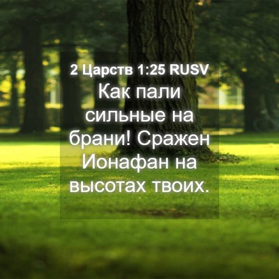 Picture 04 - 2 Царств 1:25 RUSV - Как пали сильные на брани! - Bible Verse Picture