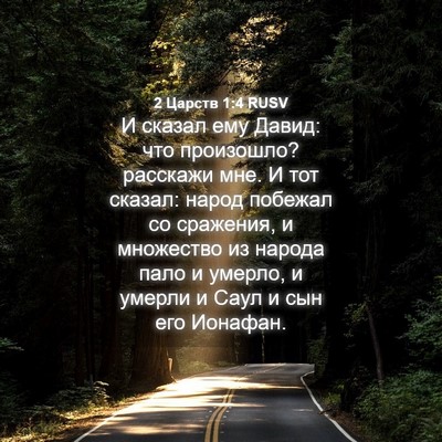 Picture 04 - 2 Царств 1:4 RUSV - И сказал ему Давид: что - Bible Verse Picture