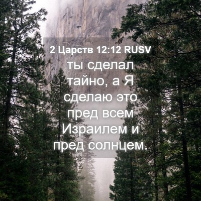 Picture 04 - 2 Царств 12:12 RUSV - ты сделал тайно, а Я сделаю - Bible Verse Picture