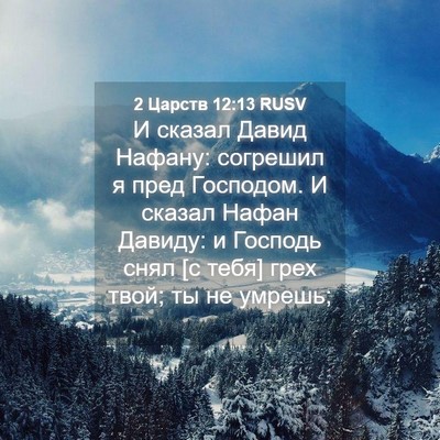Picture 04 - 2 Царств 12:13 RUSV - И сказал Давид Нафану: - Bible Verse Picture