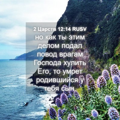Picture 04 - 2 Царств 12:14 RUSV - но как ты этим делом подал - Bible Verse Picture