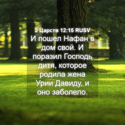 Picture 04 - 2 Царств 12:15 RUSV - И пошел Нафан в дом свой. И - Bible Verse Picture