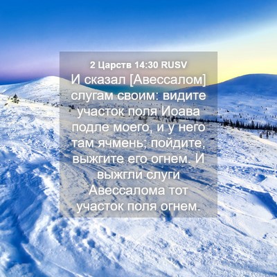 Picture 04 - 2 Царств 14:30 RUSV - И сказал [Авессалом] слугам - Bible Verse Picture
