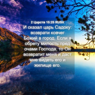 Picture 04 - 2 Царств 15:25 RUSV - И сказал царь Садоку: - Bible Verse Picture