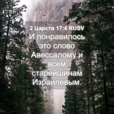 Picture 04 - 2 Царств 17:4 RUSV - И понравилось это слово - Bible Verse Picture