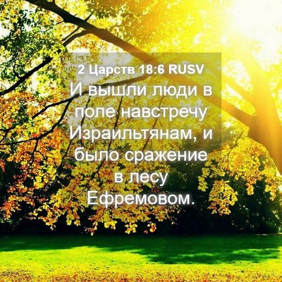 Picture 04 - 2 Царств 18:6 RUSV - И вышли люди в поле - Bible Verse Picture