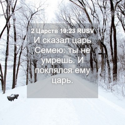Picture 04 - 2 Царств 19:23 RUSV - И сказал царь Семею: ты не - Bible Verse Picture