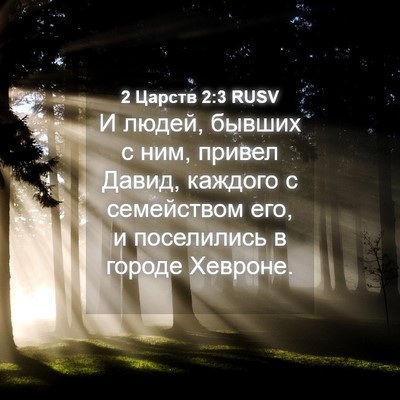 Picture 04 - 2 Царств 2:3 RUSV - И людей, бывших с ним, - Bible Verse Picture