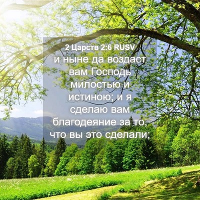 Picture 04 - 2 Царств 2:6 RUSV - и ныне да воздаст вам - Bible Verse Picture