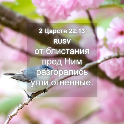 Picture 04 - 2 Царств 22:13 RUSV - от блистания пред Ним - Bible Verse Picture