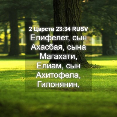 Picture 04 - 2 Царств 23:34 RUSV - Елифелет, сын Ахасбая, сына - Bible Verse Picture