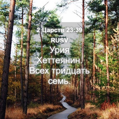Picture 04 - 2 Царств 23:39 RUSV - Урия Хеттеянин. Всех - Bible Verse Picture