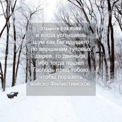Picture 04 - 2 Царств 5:24 RUSV - и когда услышишь шум как бы - Bible Verse Picture