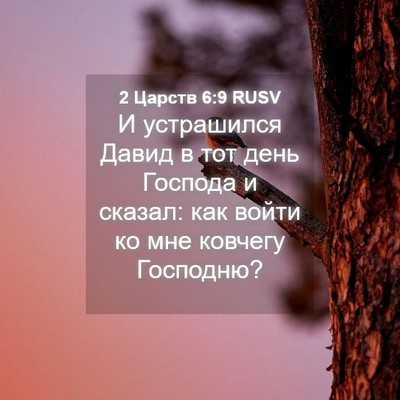 Picture 04 - 2 Царств 6:9 RUSV - И устрашился Давид в тот - Bible Verse Picture