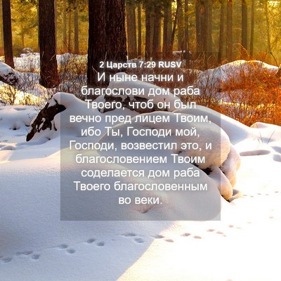 Picture 04 - 2 Царств 7:29 RUSV - И ныне начни и благослови - Bible Verse Picture