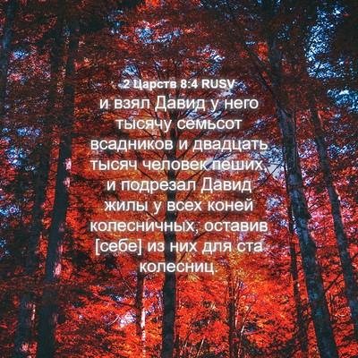 Picture 04 - 2 Царств 8:4 RUSV - и взял Давид у него тысячу - Bible Verse Picture