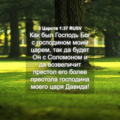 Picture 04 - 3 Царств 1:37 RUSV - Как был Господь Бог с - Bible Verse Picture