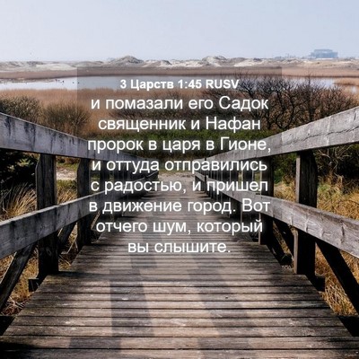 Picture 04 - 3 Царств 1:45 RUSV - и помазали его Садок - Bible Verse Picture
