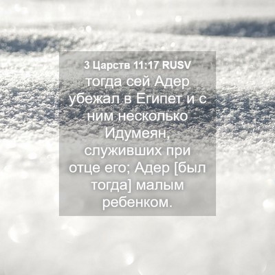 Picture 04 - 3 Царств 11:17 RUSV - тогда сей Адер убежал в - Bible Verse Picture