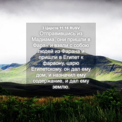 Picture 04 - 3 Царств 11:18 RUSV - Отправившись из Мадиама, - Bible Verse Picture