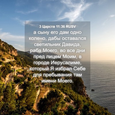 Picture 04 - 3 Царств 11:36 RUSV - а сыну его дам одно колено, - Bible Verse Picture