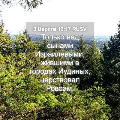 Picture 04 - 3 Царств 12:17 RUSV - Только над сынами - Bible Verse Picture