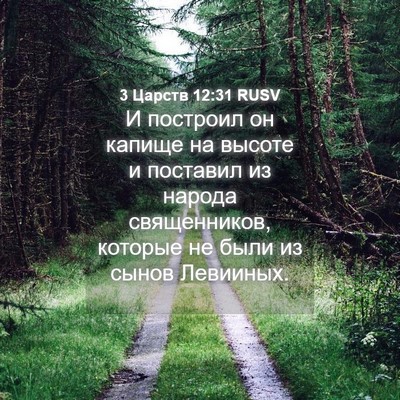 Picture 04 - 3 Царств 12:31 RUSV - И построил он капище на - Bible Verse Picture
