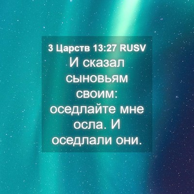 Picture 04 - 3 Царств 13:27 RUSV - И сказал сыновьям своим: - Bible Verse Picture