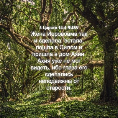 Picture 04 - 3 Царств 14:4 RUSV - Жена Иеровоама так и - Bible Verse Picture